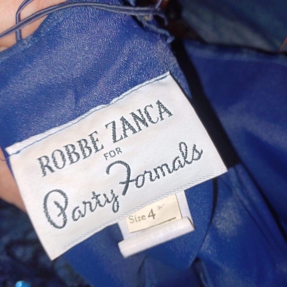 Robbe Zantac Party formals Navy Sequin and lace Size 4 vintage from the 1980’s - Picture 4 of 4